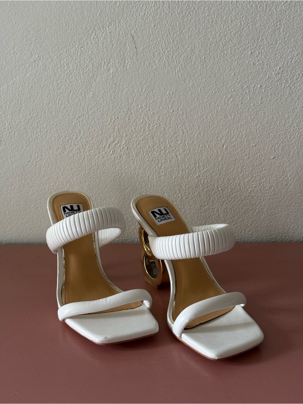Ninety Union Raddle white sandals